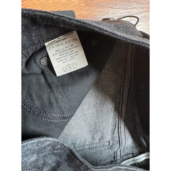 NEW RAG & BONE Sz27 NINA HIGH-RISE COATED SNAKEFOIL ANKLE STRETCH JEANS - Picture 7 of 11